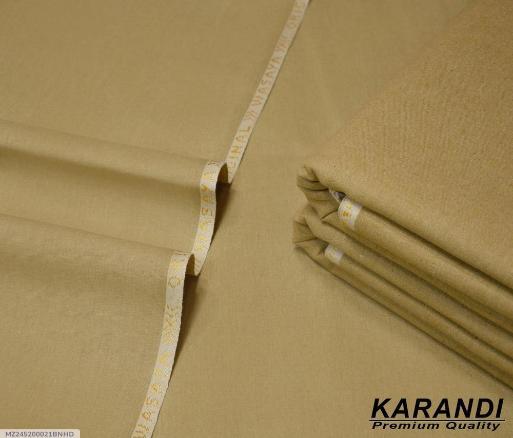 Men's Unstitched Karandi Textured Suit